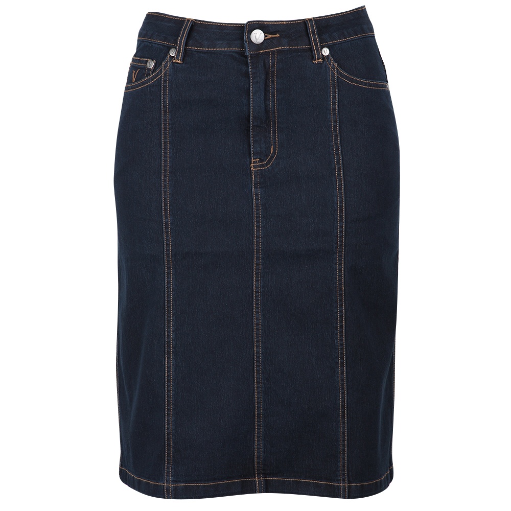 Vassalli Contrast Stitch Denim Skirt